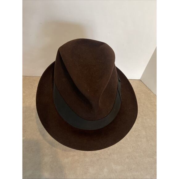 Vtg PORTIS Fedora Hat Sz 7 1/4 Swans Down Finish Swans Water Repellant Finish - Picture 2 of 13